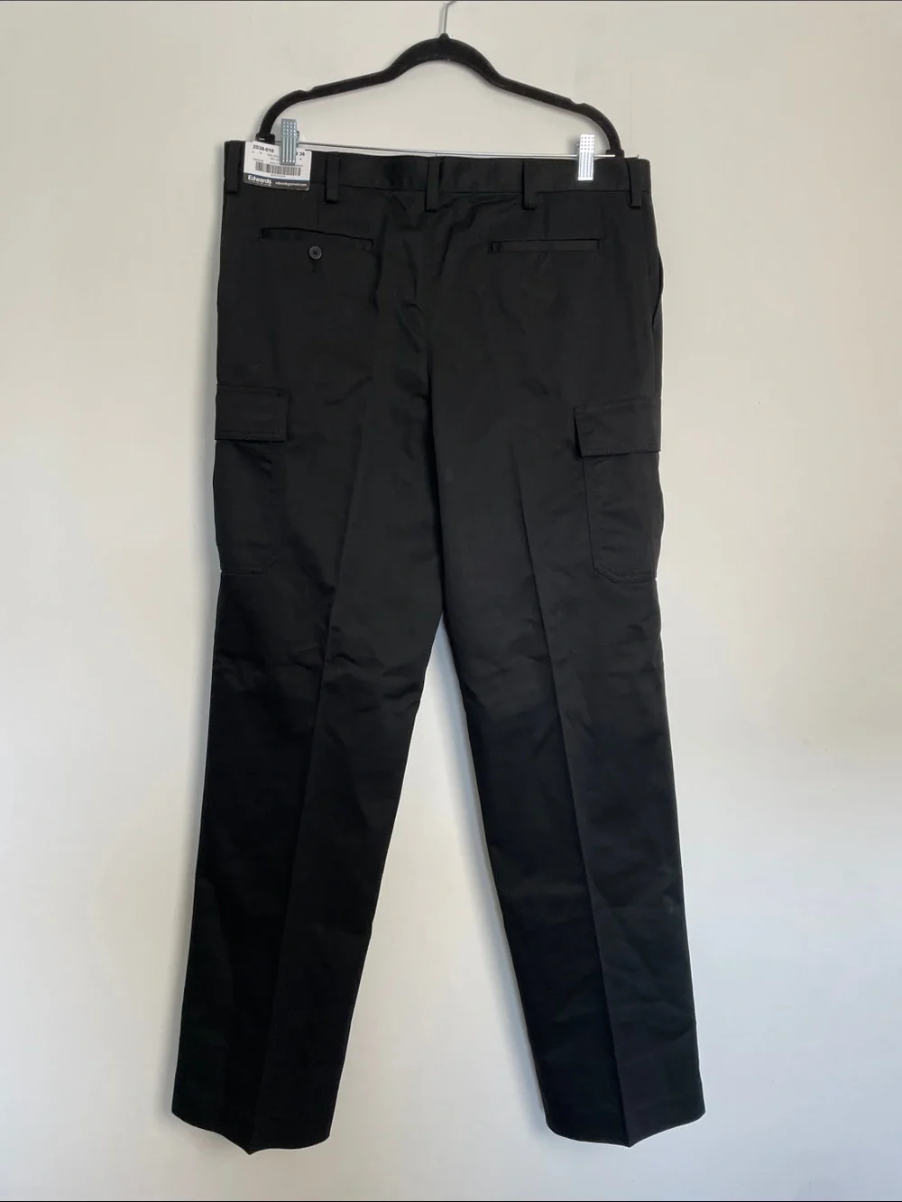 Edwards Men's 38/36 Black Cargo Utility Flat Front Workwear Straight Fit Pants